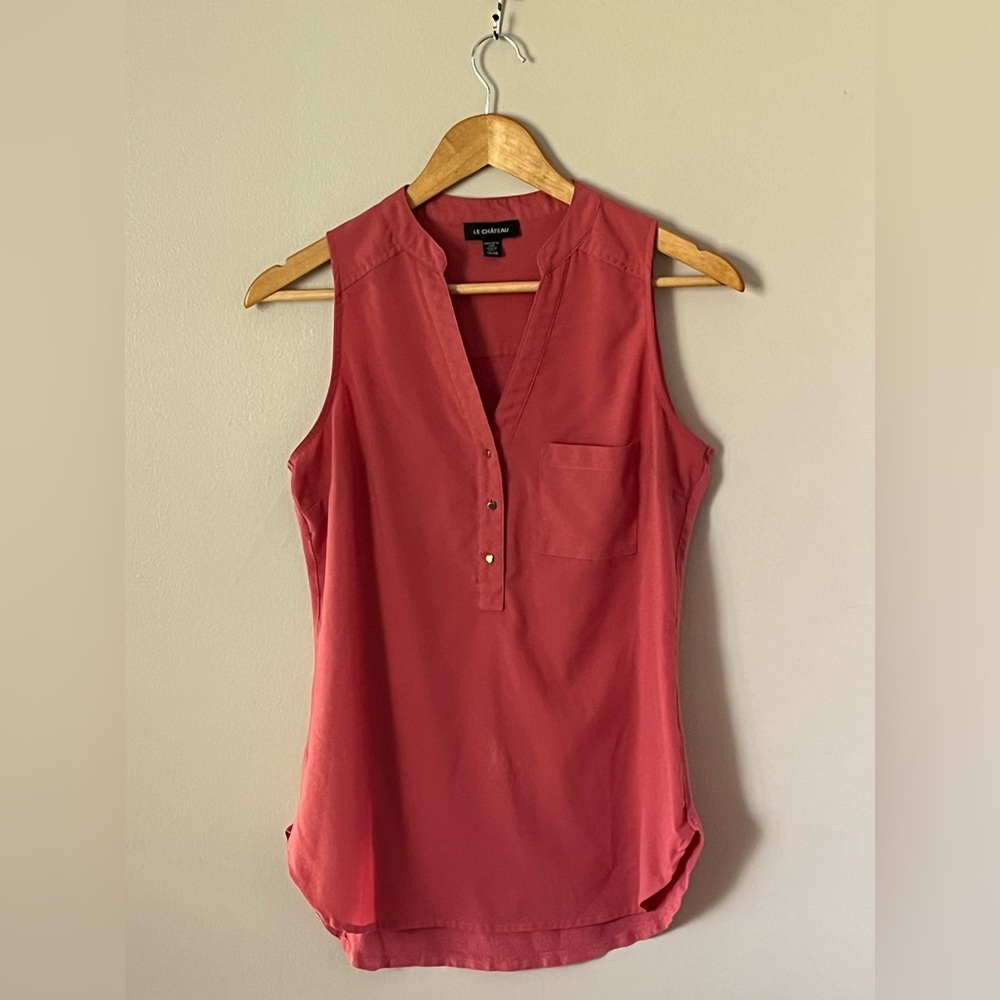 Women's La Chateau Sleeveless Blouse - Coral